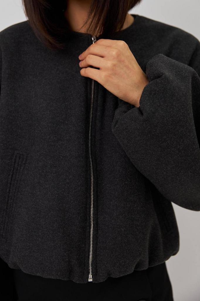 Бомбер графітовий з кашеміром