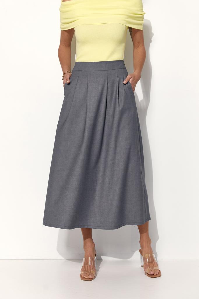 Спідниця міді сіра