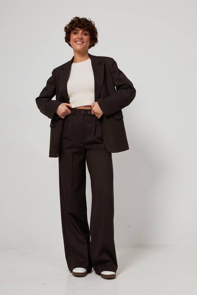 Брюки  палаццо шоколадні