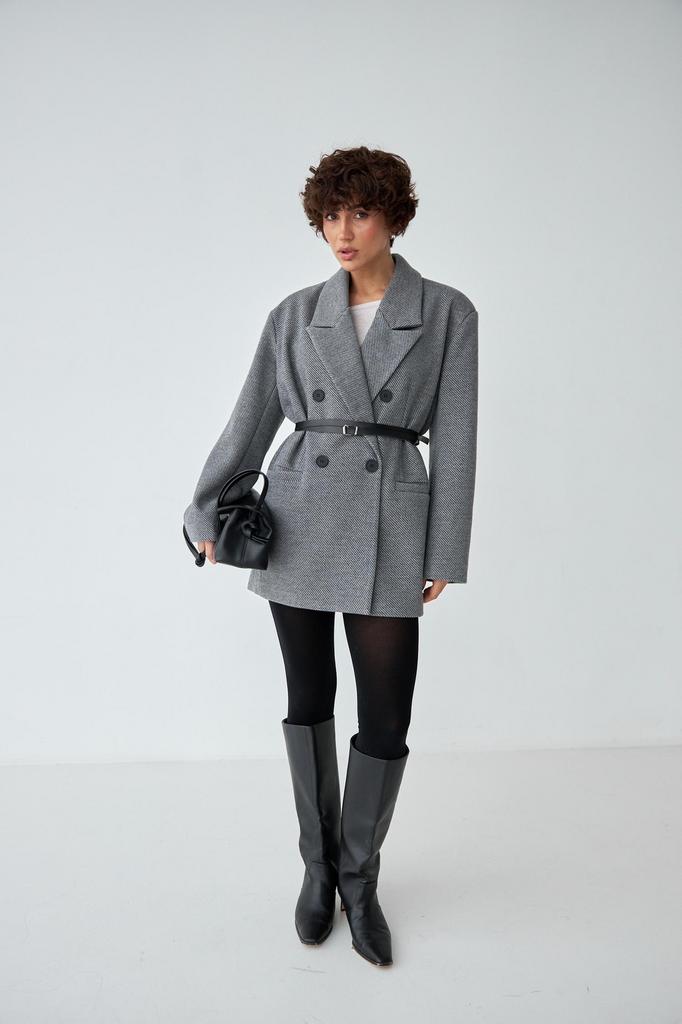 Пальто-піджак сірого кольору