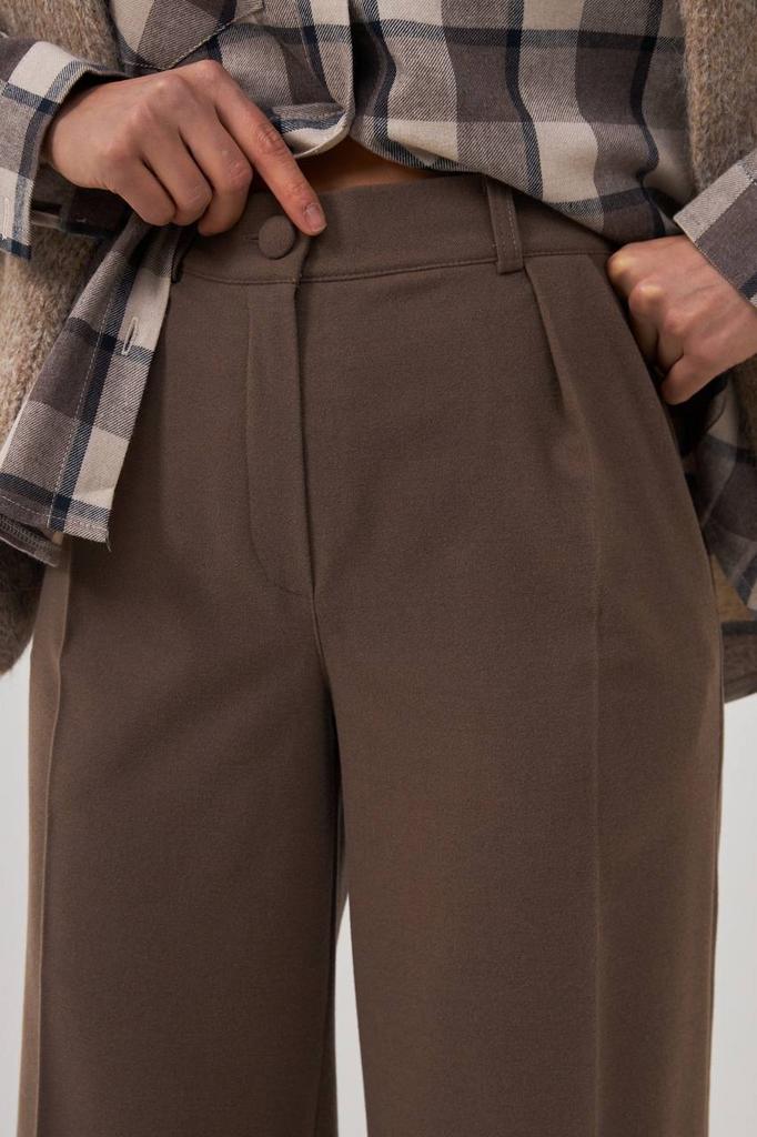 Брюки  в кольорі мокко  з додаванням вовни