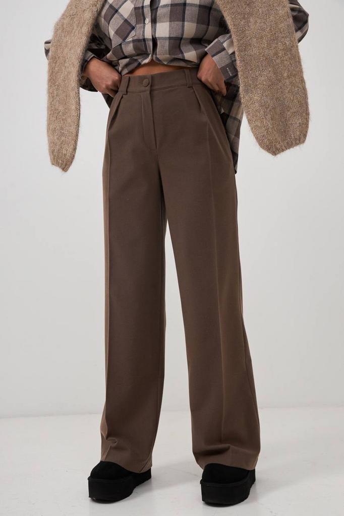 Брюки  в кольорі мокко  з додаванням вовни