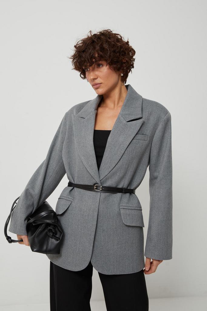 Піджак з вовни в сірому кольорі