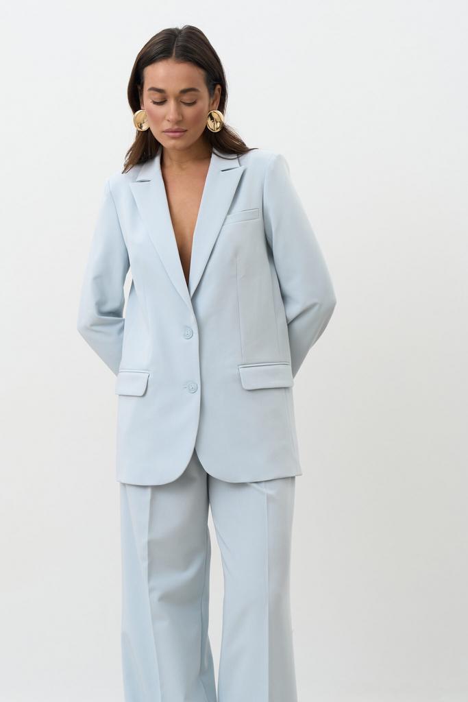 Піджак блакитний однобортний