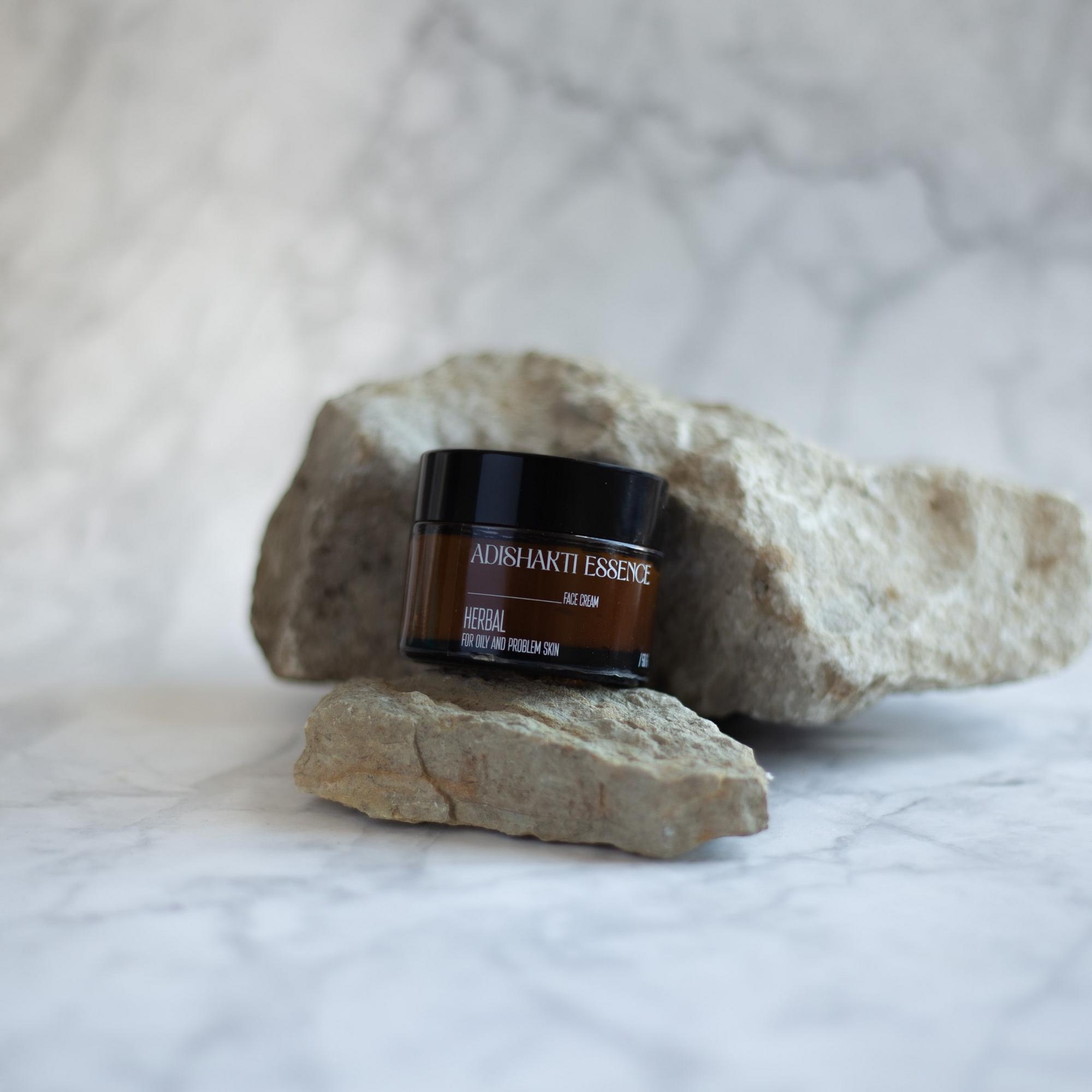 Face cream HERBAL for oily and problem skin with Cocoa butter and Calendula oil [30 ml, 50 ml]