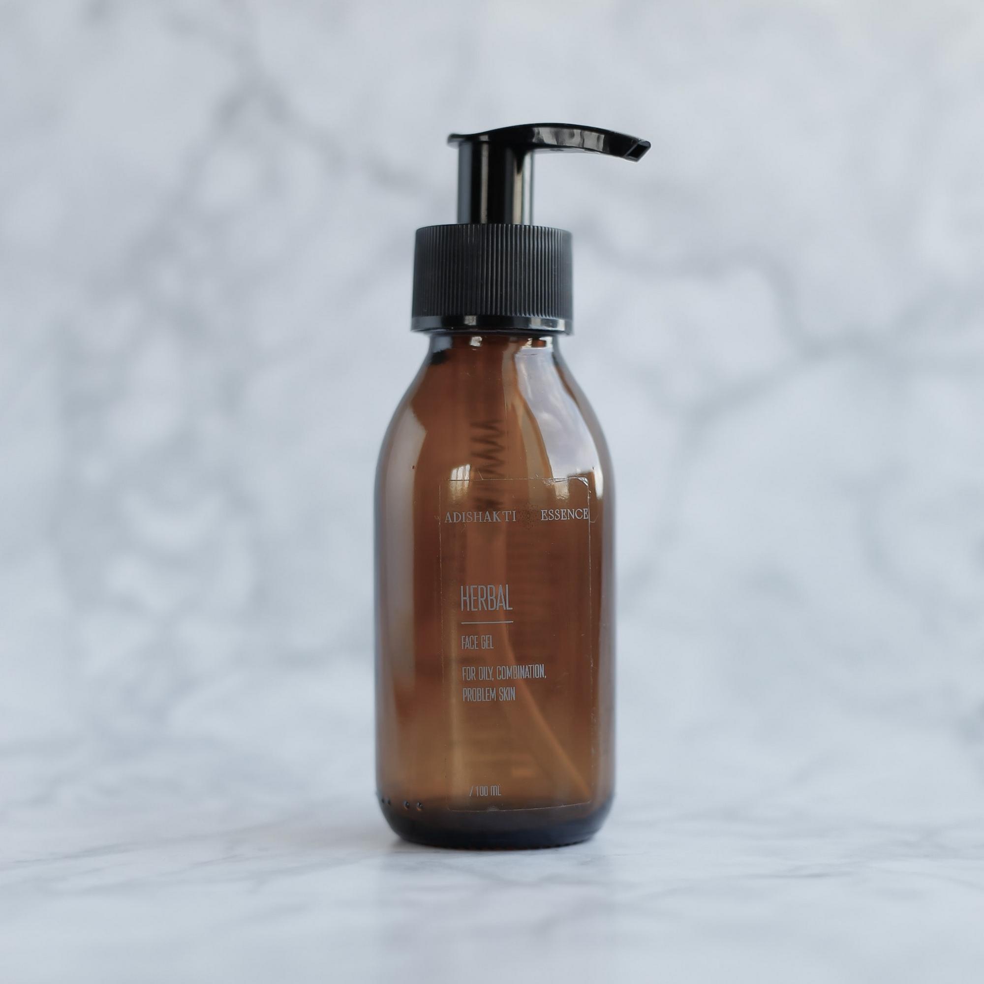 Face Gel HERBAL for oily, combination, problem skin with ayurvedic powders [30 ml, 100 ml]