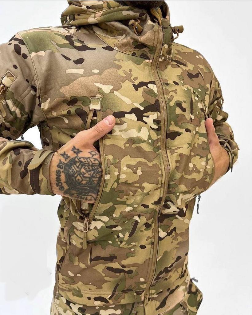 Tactical Guard TG MOSS - Військова куртка мультикам з матеріалу Softshell