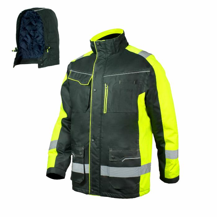 ArtMas Classwork Long Yellow Jacket - Утеплена куртка зі світловідбивальними стрічками