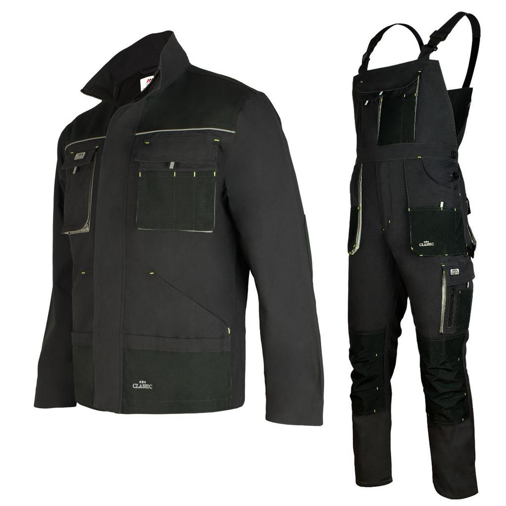 ArtMas Classic Grey Jacket & Bib-pants - Робочий костюм куртка та напівкомбінезон Сірий (Графіт)