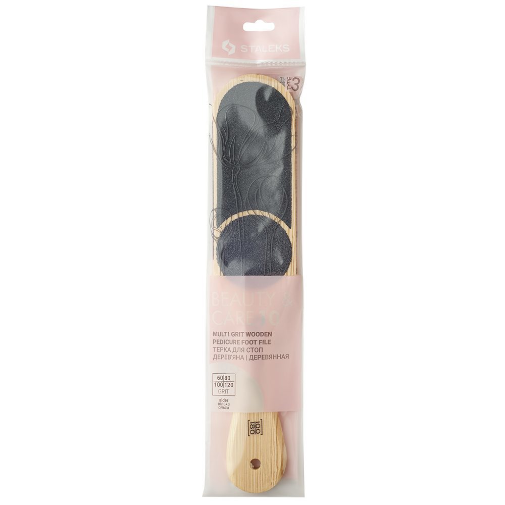 ABC-10/3 Терка для стоп деревянная BEAUTY & CARE 10 TYPE 3