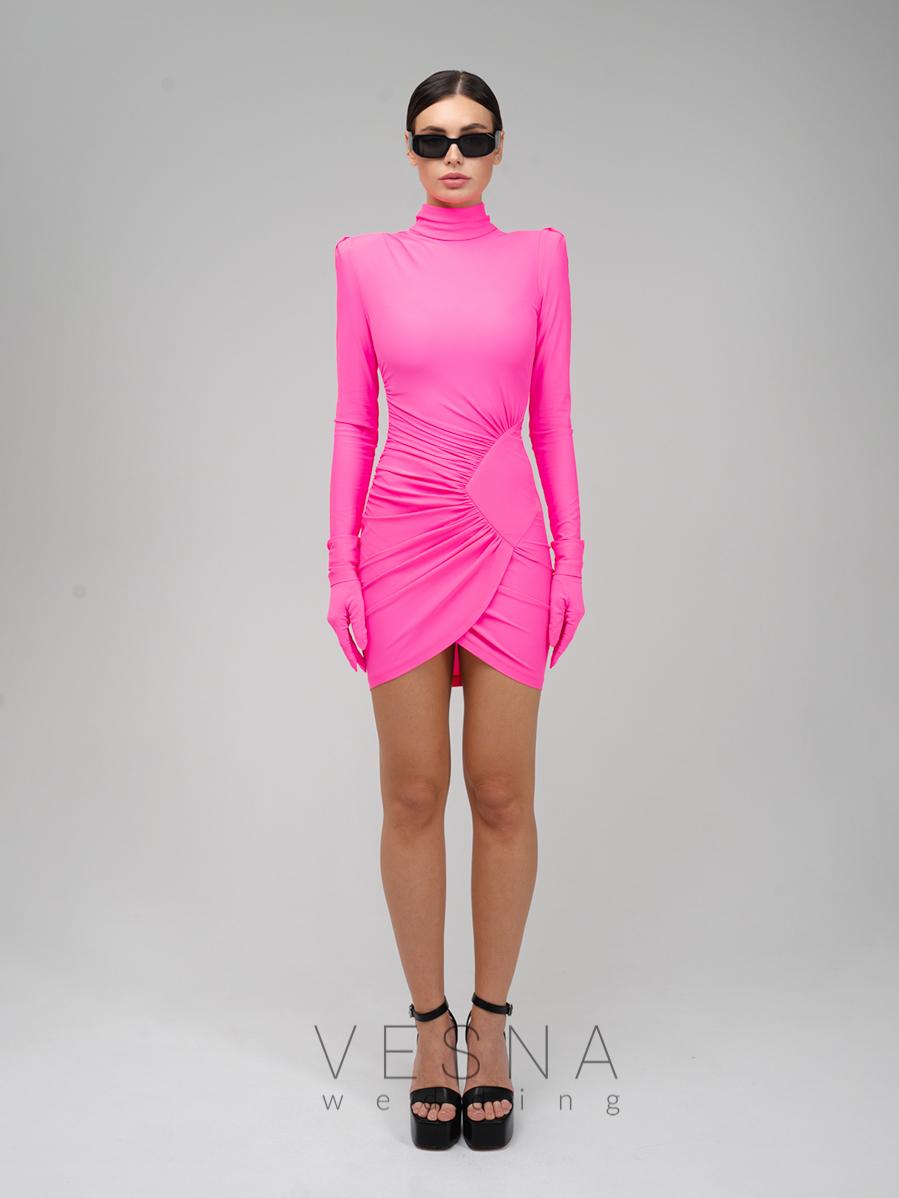 Neon silk outlet dress