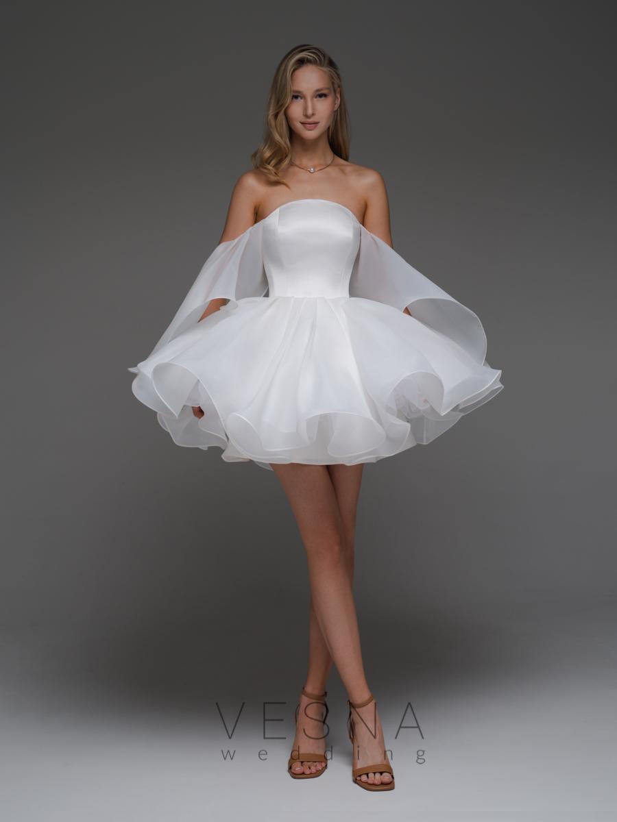 Short white poofy sales dress