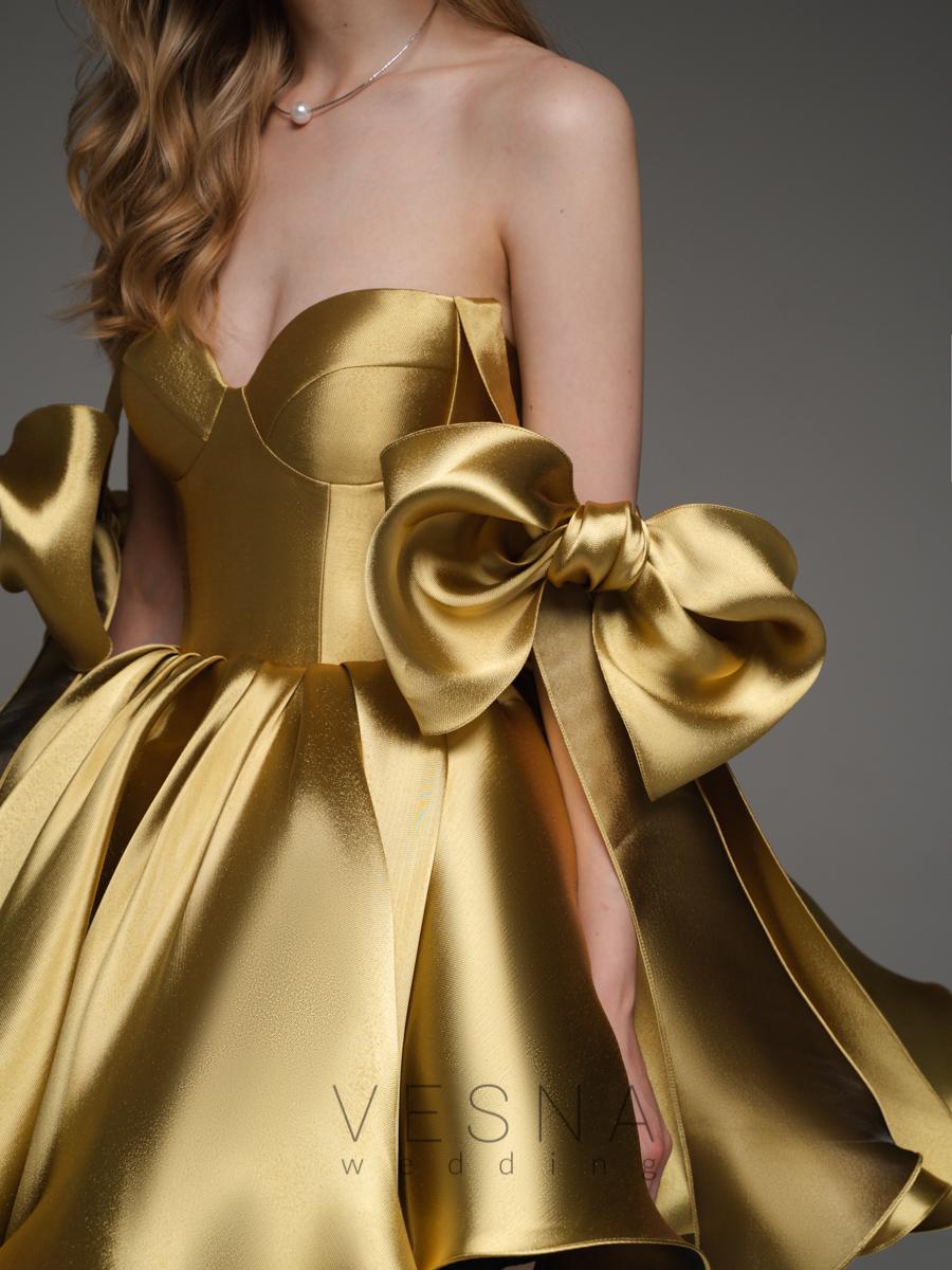 Short Sleeve Sequin Empire Waist Evening Dress - Ever-Pretty US