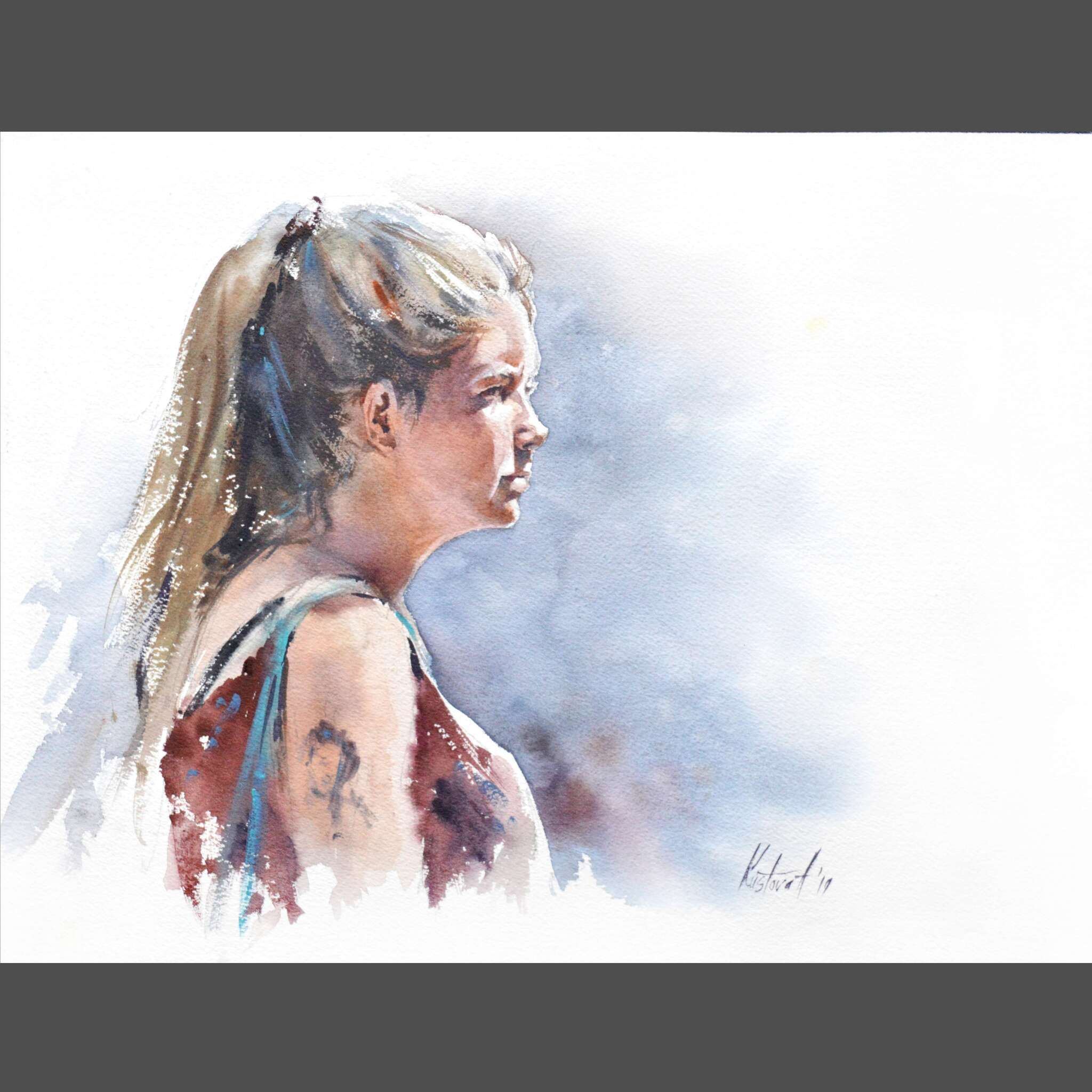 Painting “Woman with a tattoo“