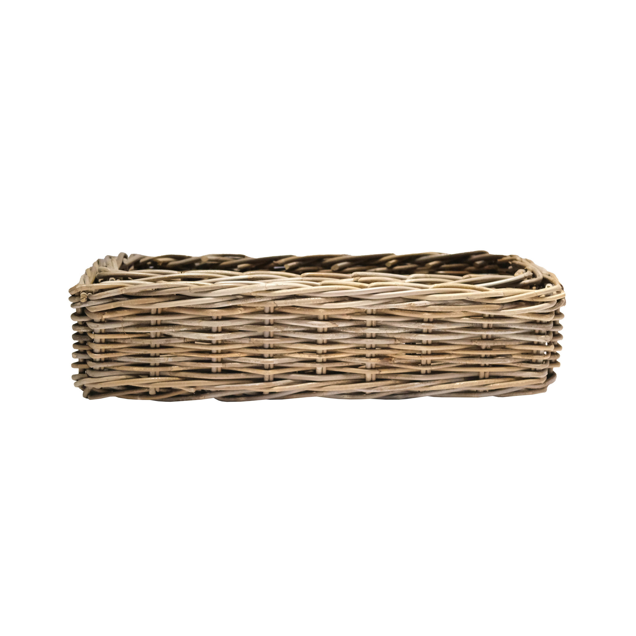 Комплект из плетеных корзин, 2 шт, 80x35x20, 75x30x20 см, натуральный