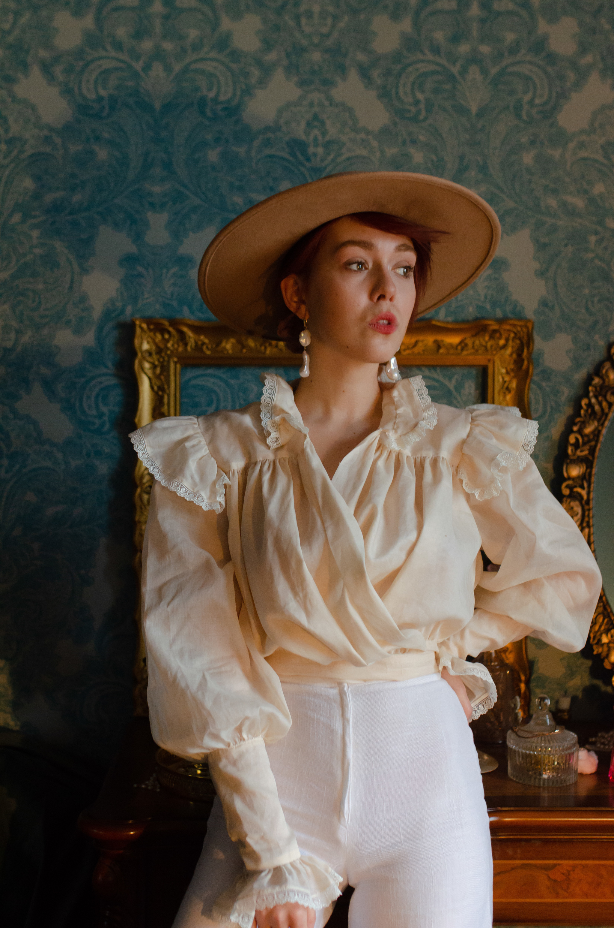 Artists Blouse with Lace