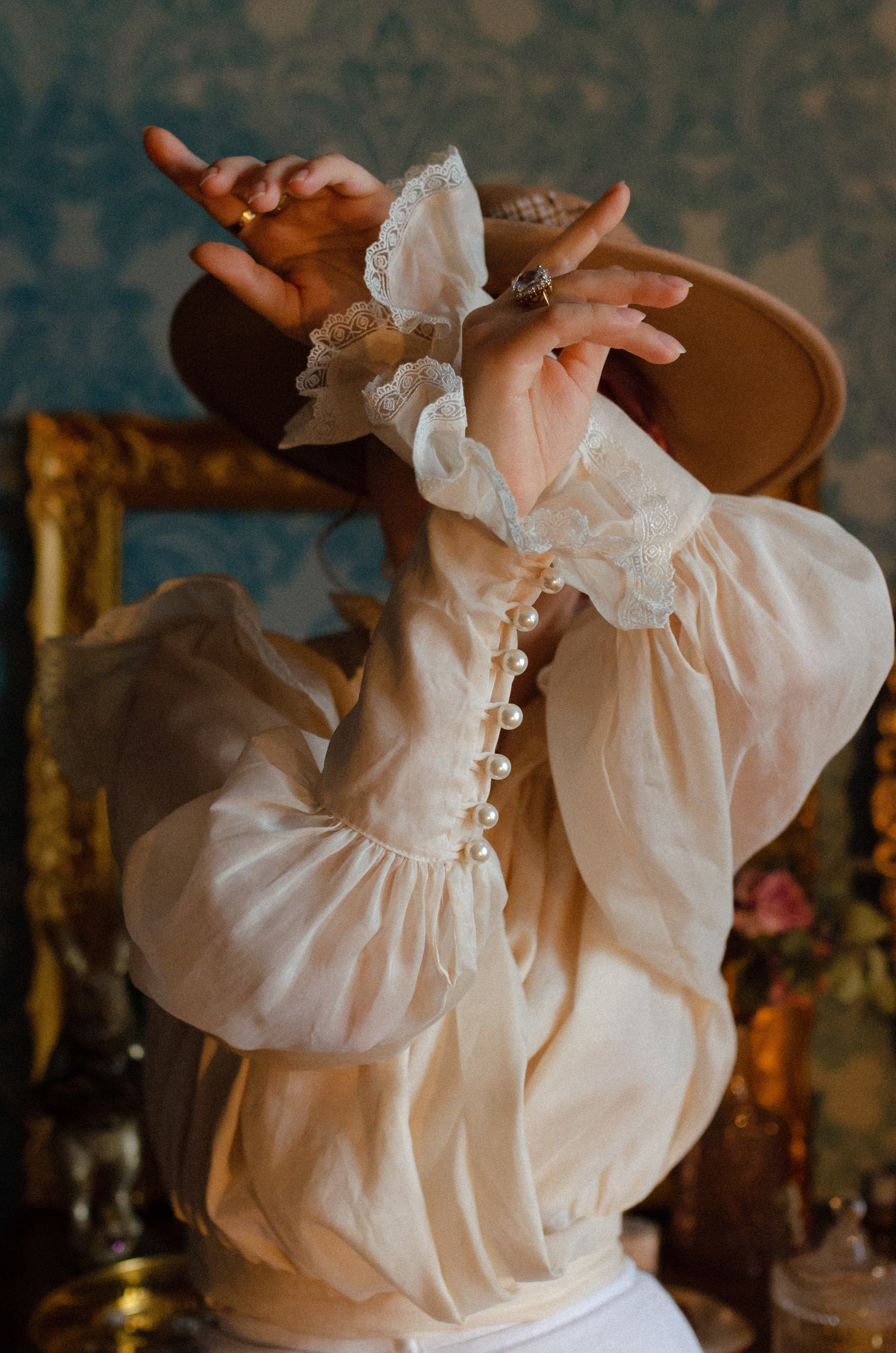Artists Blouse with Lace