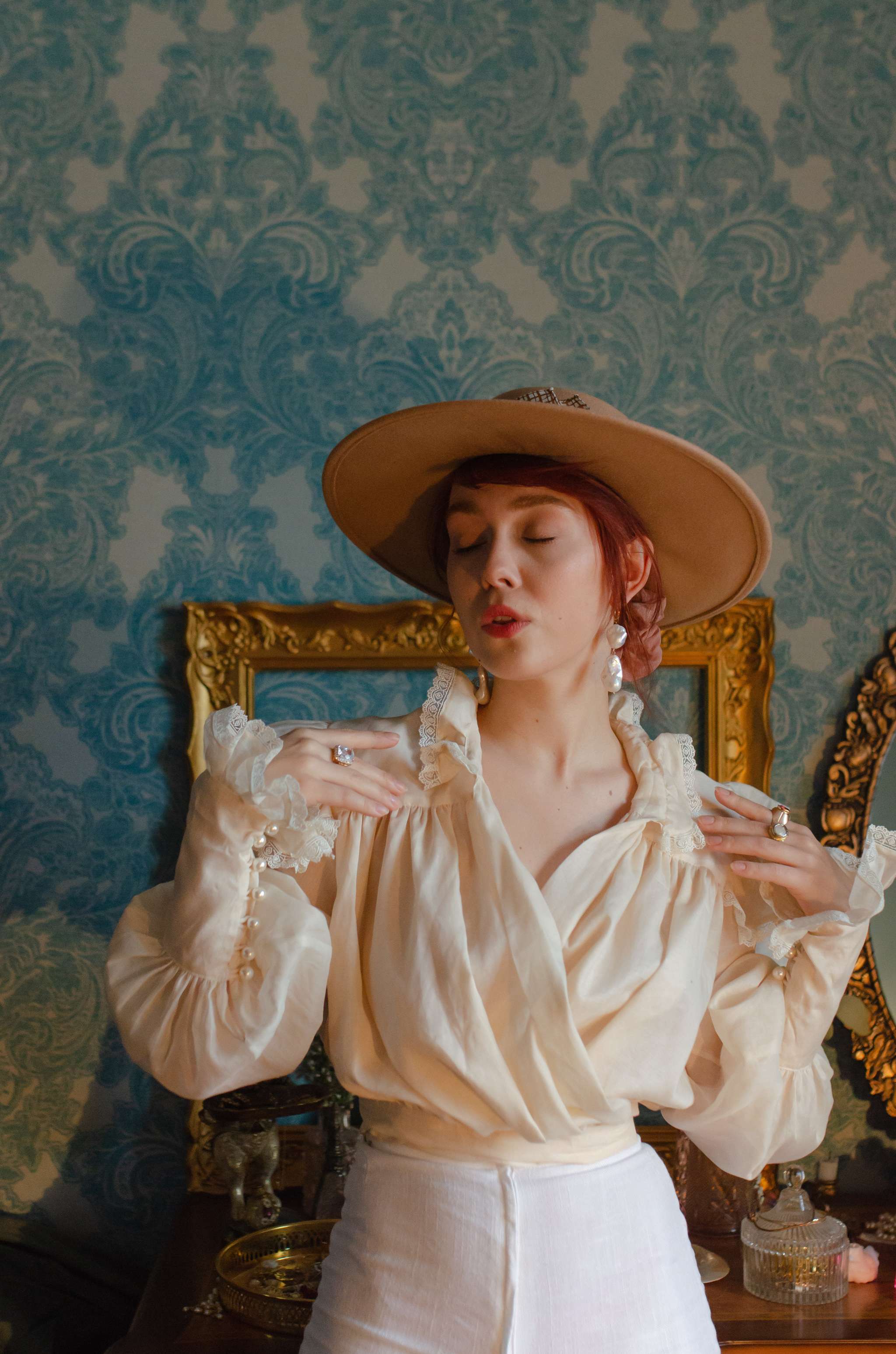 Artists Blouse with Lace