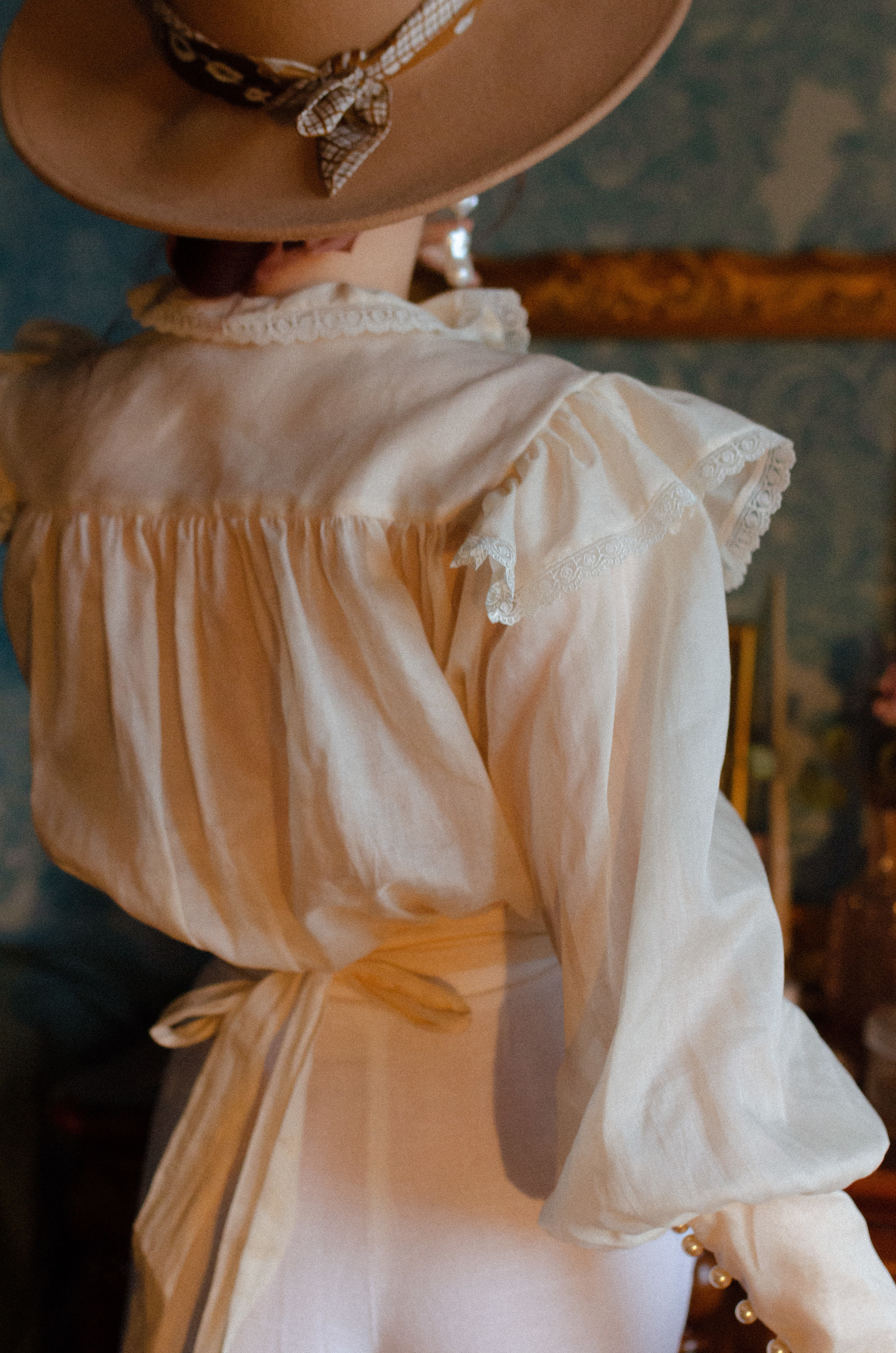 Artists Blouse with Lace