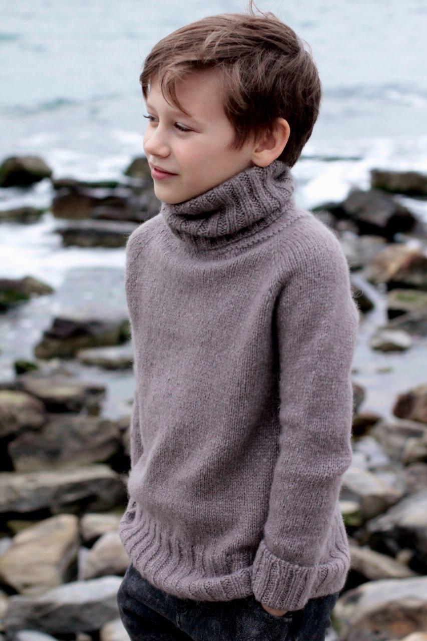 Мастер класс. Детский свитер реглан сверху. На 7-9 лет, рост 122- 134 см.
