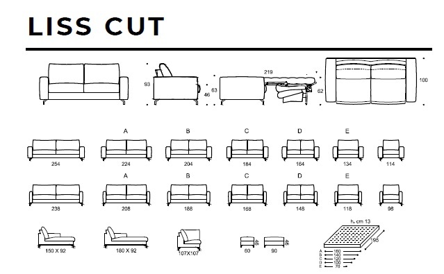 Sofa lova ,,Liss cut''