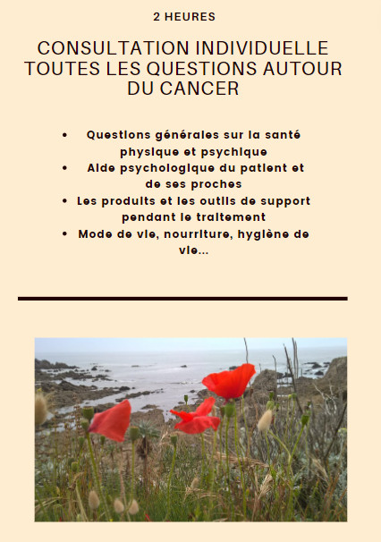CONSULTATION INDIVIDUELLE TOUTES LES QUESTIONS AUTOUR DU CANCER, 2h