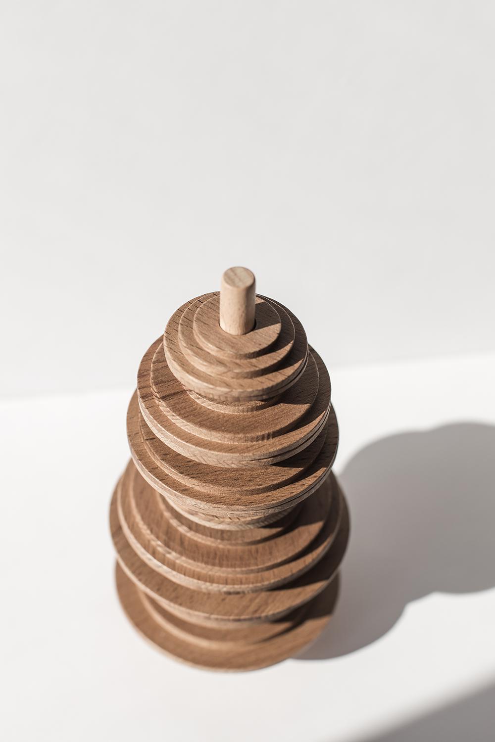 Wooden Spiral Spinning Top