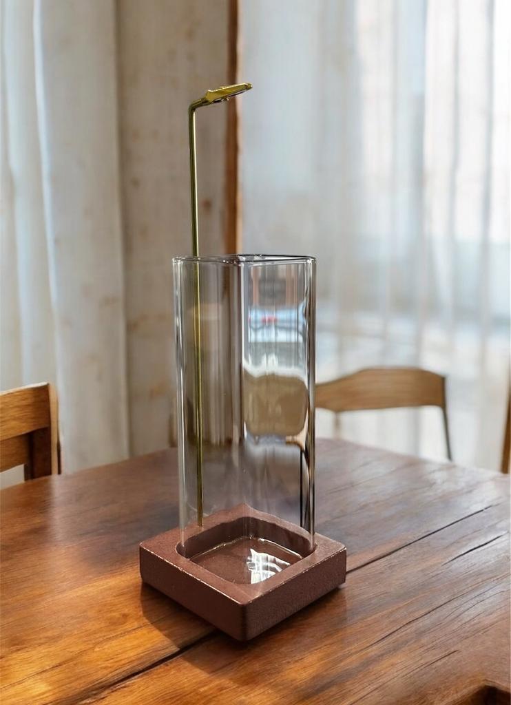 Подставка для благовоний со стеклянным контейнером