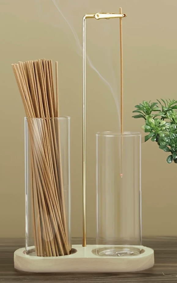 Подставка для благовоний с двумя стеклянными колбами