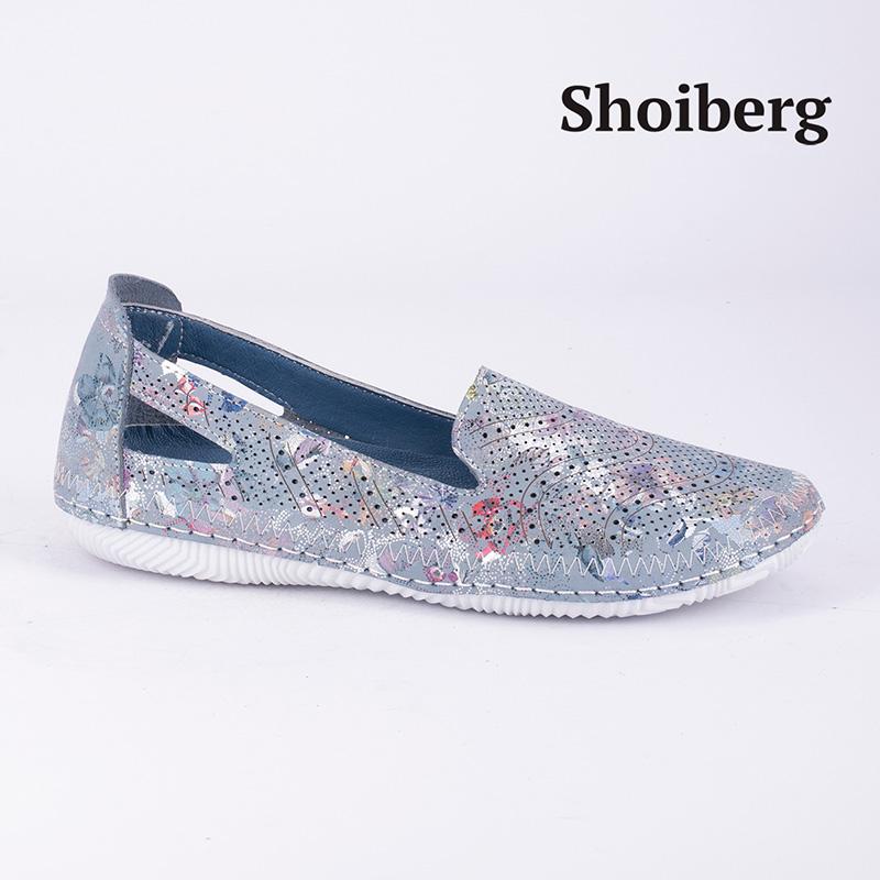 Слипоны женские синие Shoiberg