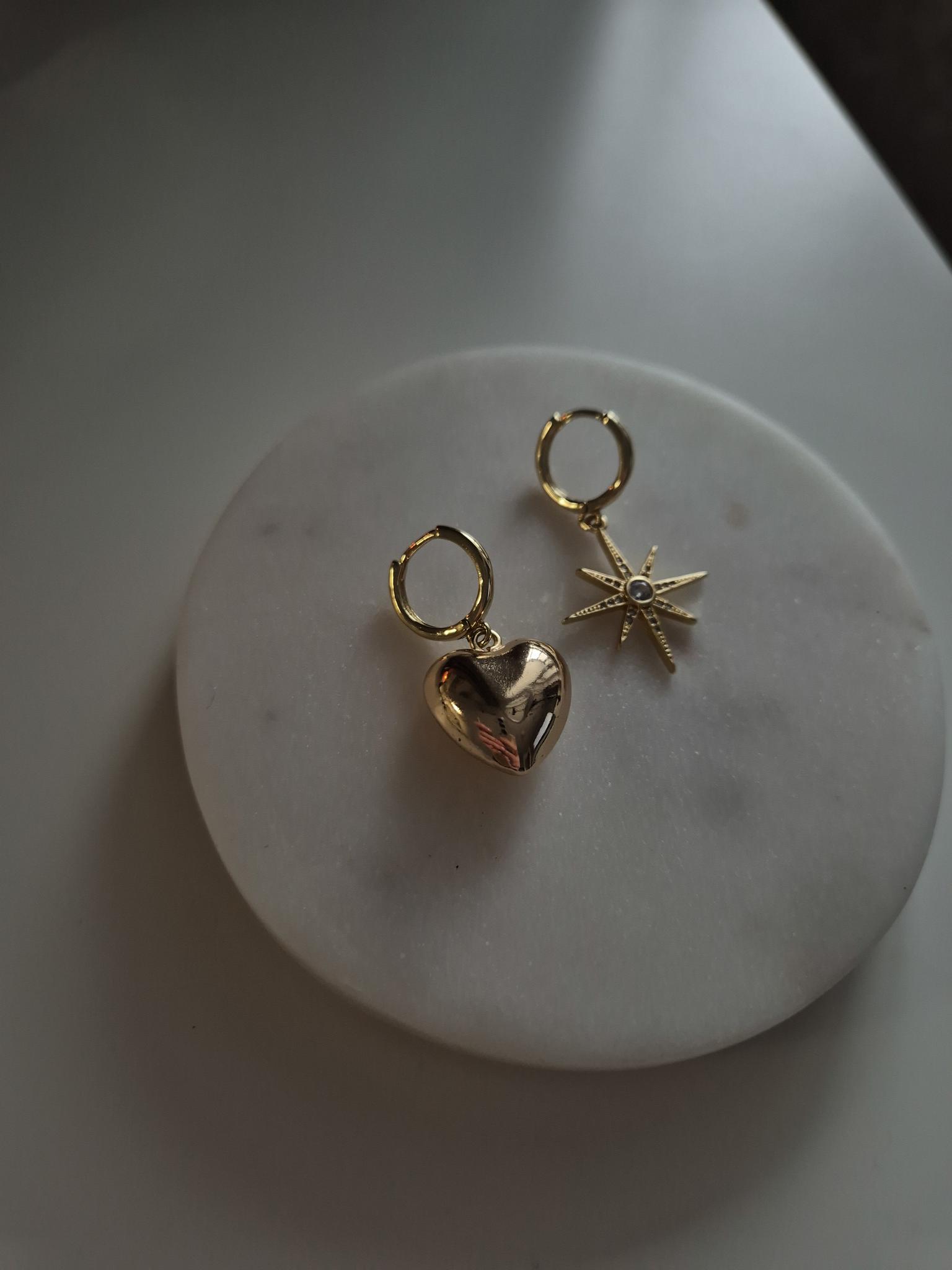Серьги асимметричные Stellar