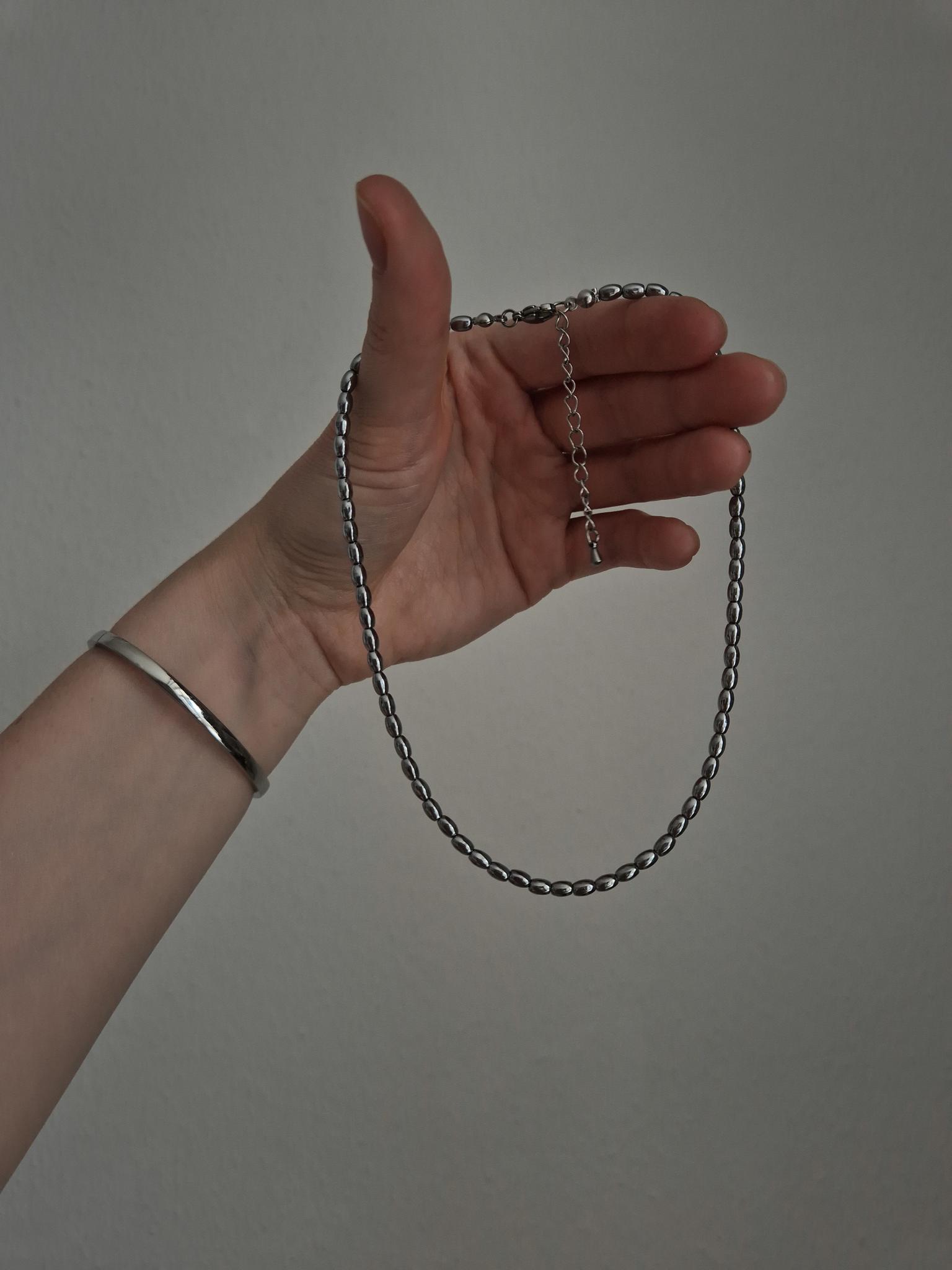 Чокер Hematite rice #5