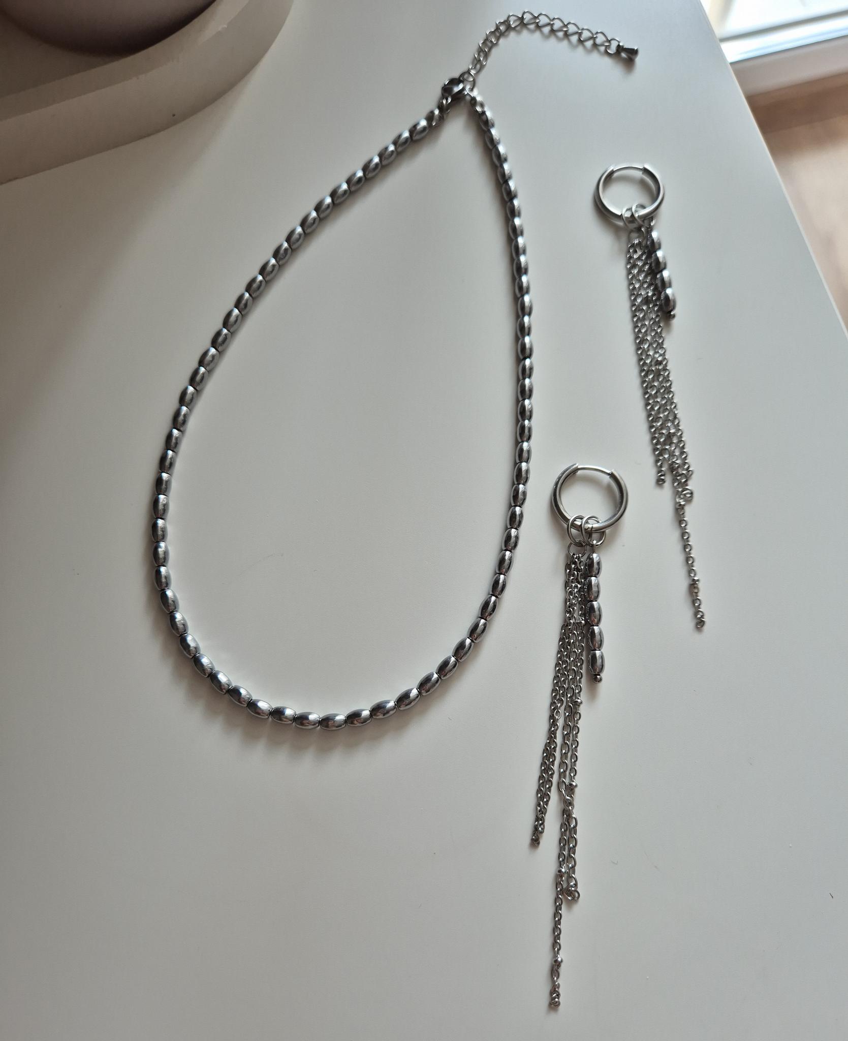 Чокер Hematite rice #5