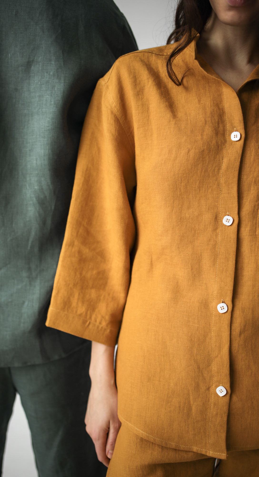 Saffron Linen Set with Pants