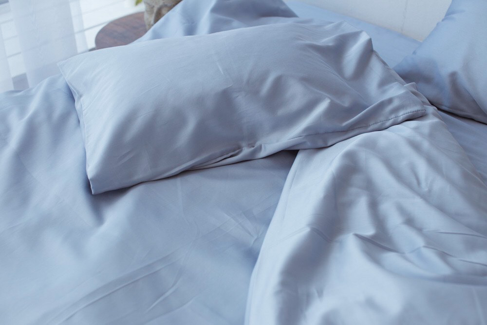 Sky Blue Cotton Bedding Set