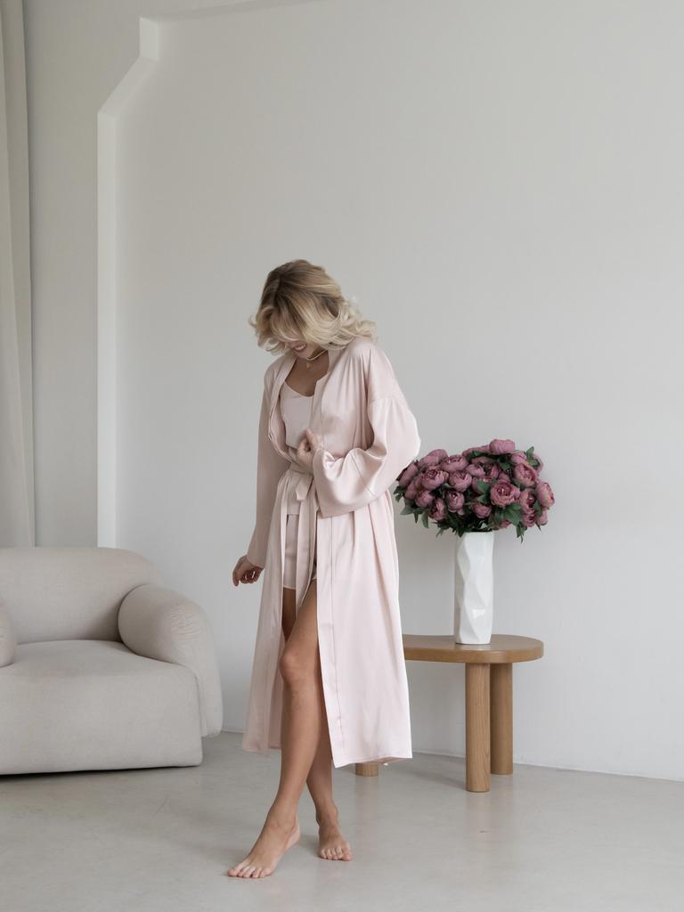 Халат шовковий міді