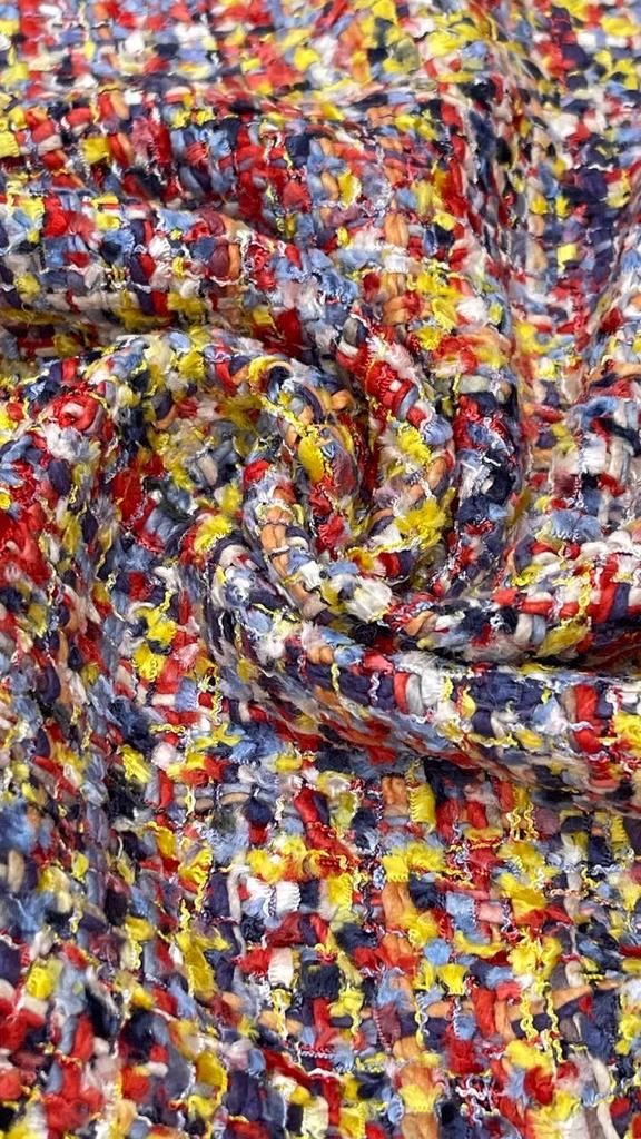 Твид шерстяной с вискозой и хлопком multicolor Ch@nel