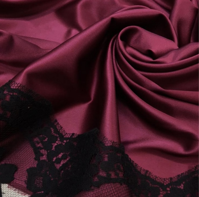 2м,3,2м Шелк атласный с эластаном Scervin0 винный