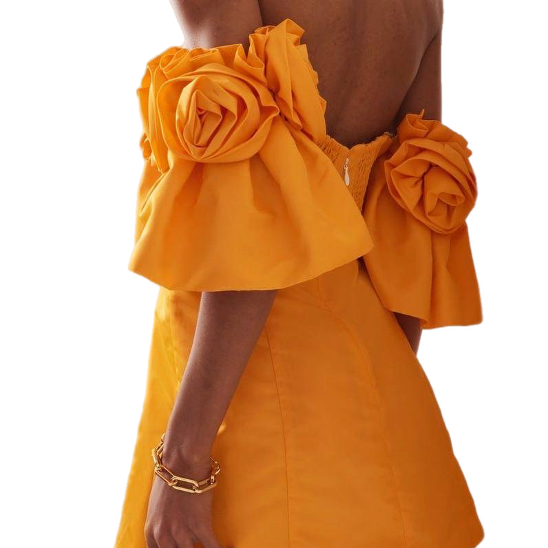 Костюмный лён с шёлком двухсторонний и двухслойный L0ro Pi@na апельсинового цвета