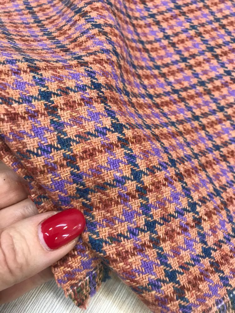 Костюмная шерсть в клетку