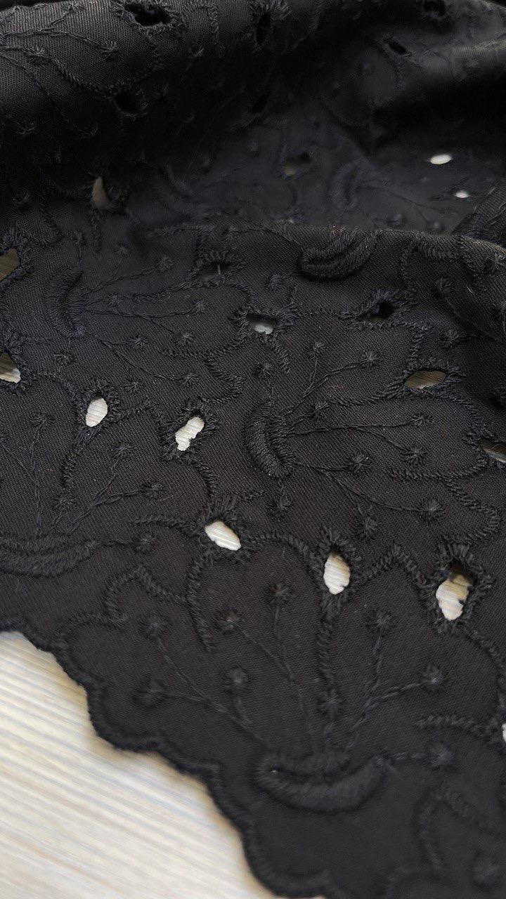 Шитье-вышивка на батисте, прошва, 110 мм, цвет белый