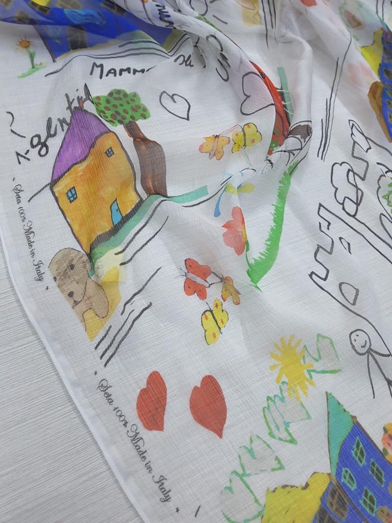 3м Шелковый шифон фон белый