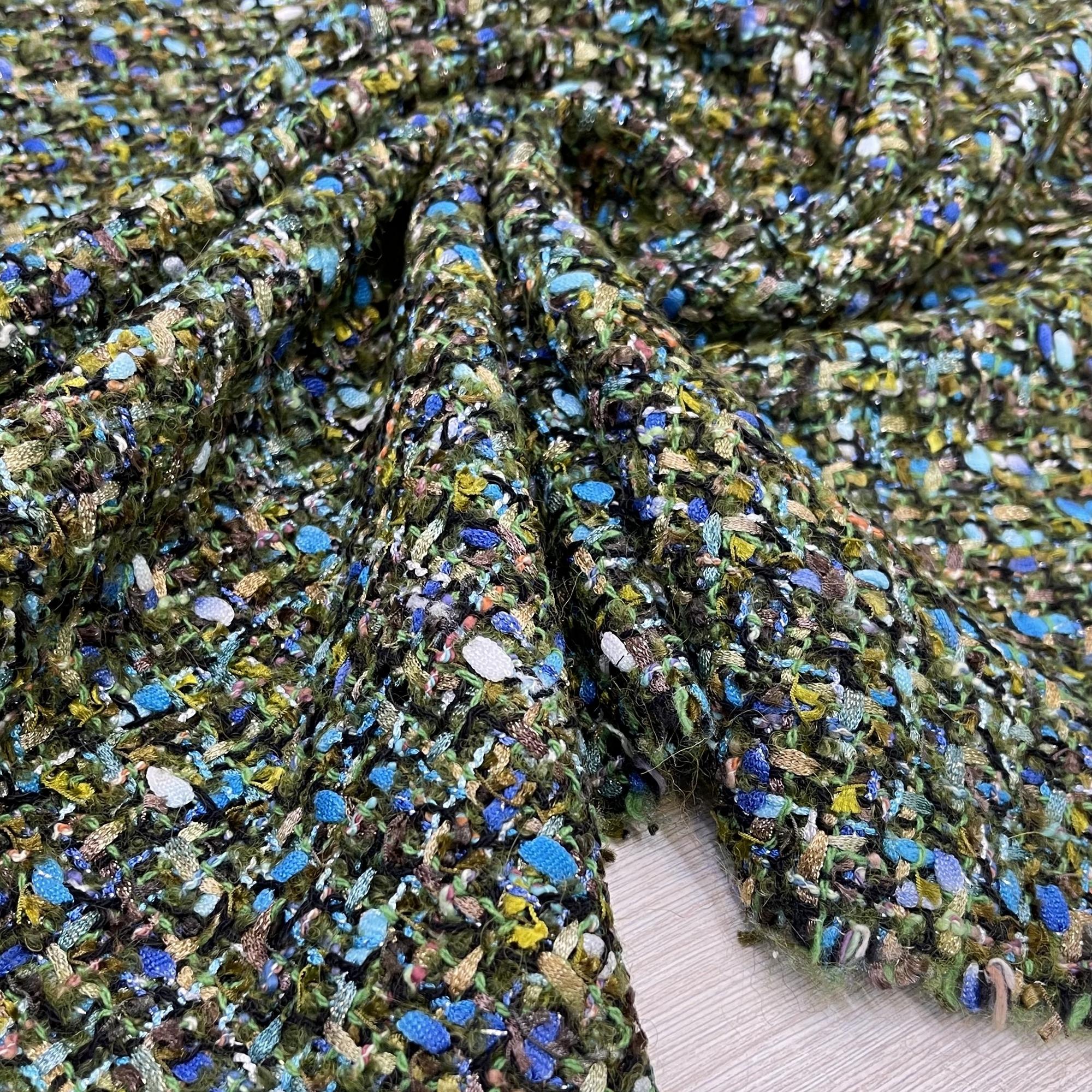 Твид шерстяной с вискозой и хлопком multicolor