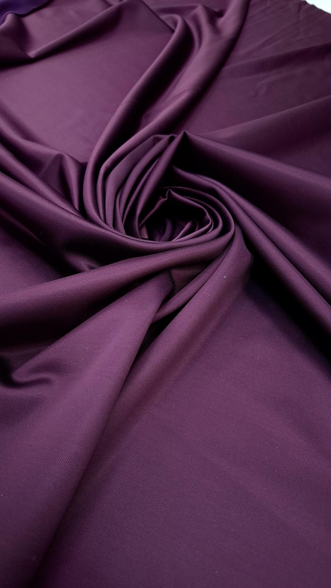 1.34м Трикотажный костюмный шелк YSL сливовый