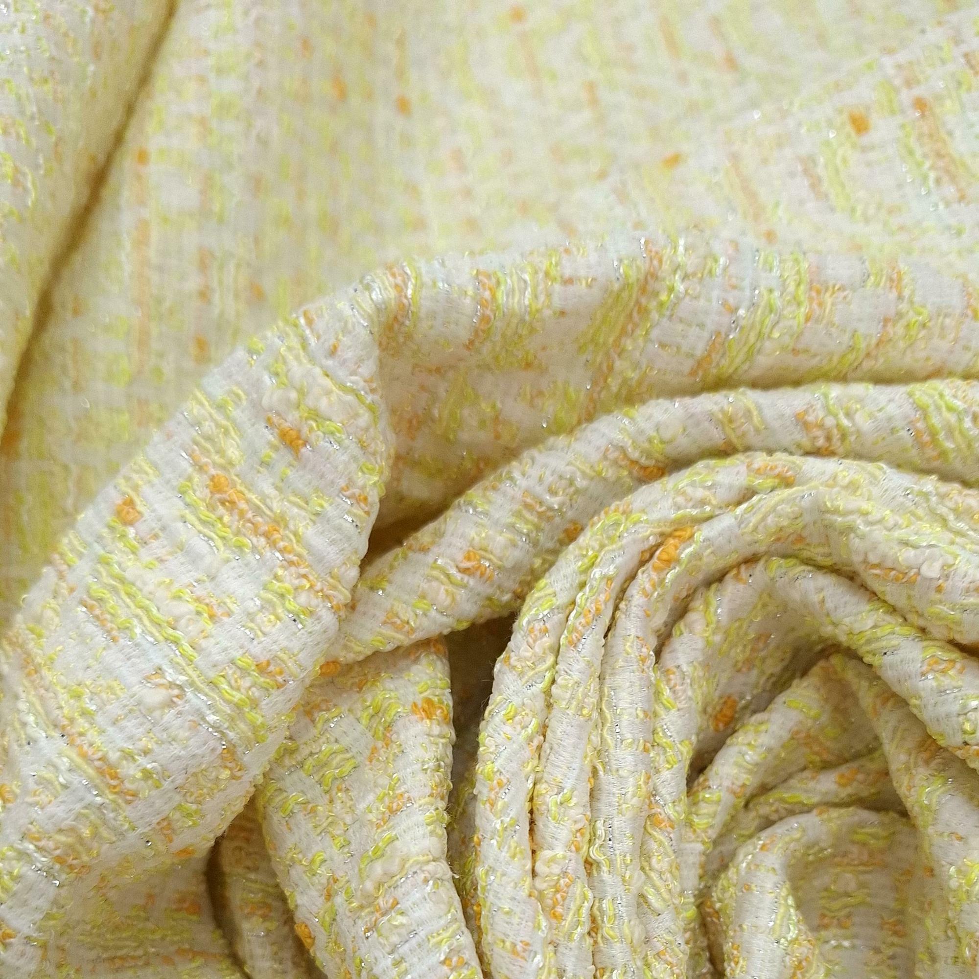 3,2м Твид R.uffo C0li пастельного желтого цвета с люрексом