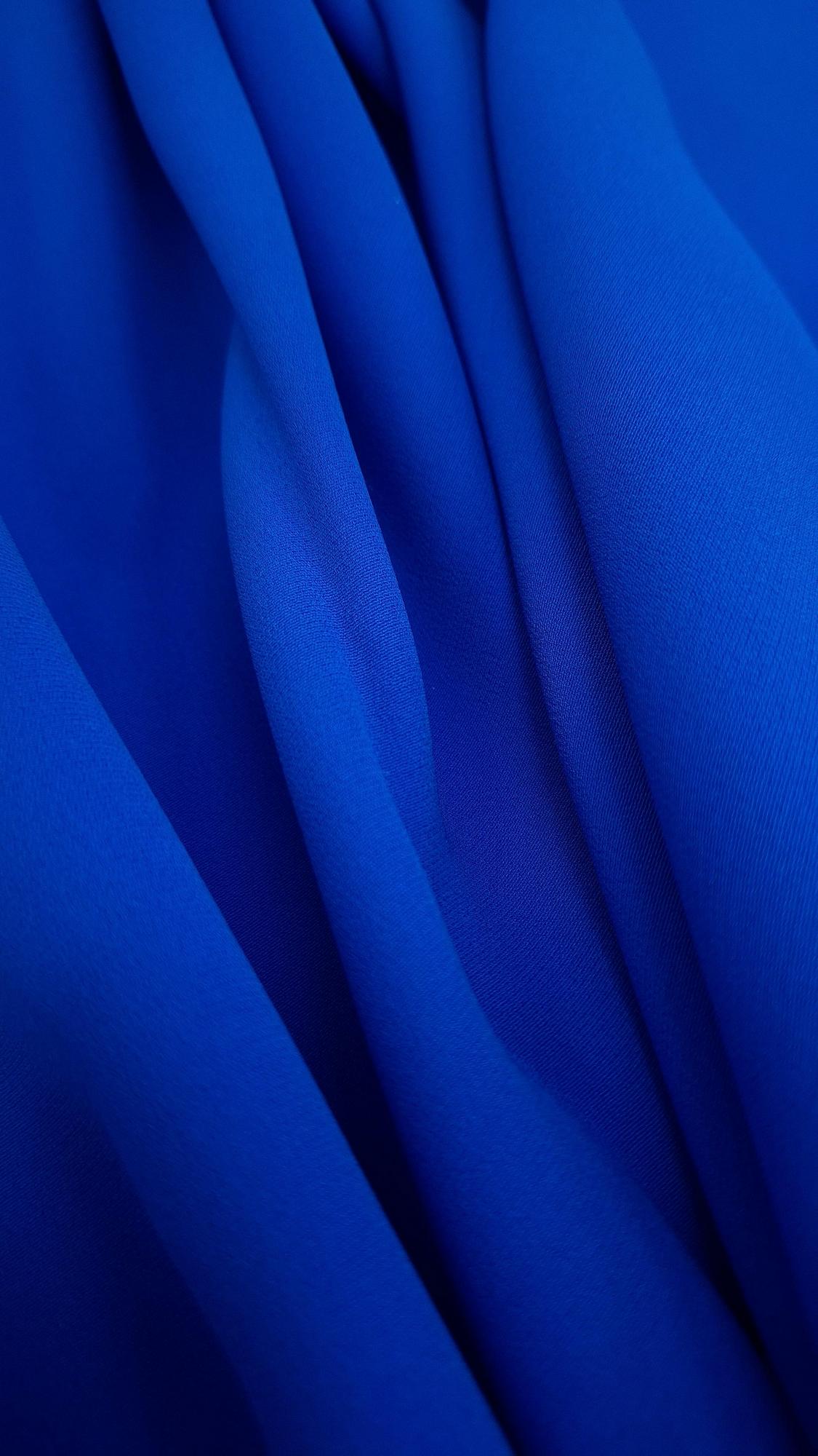 Шёлковое кади цвета синий royal