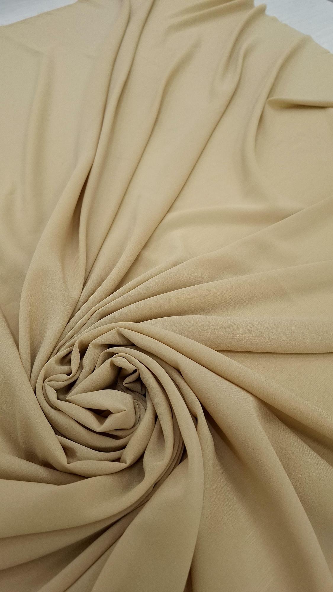 2м Шелковый жоржет песочный нюд