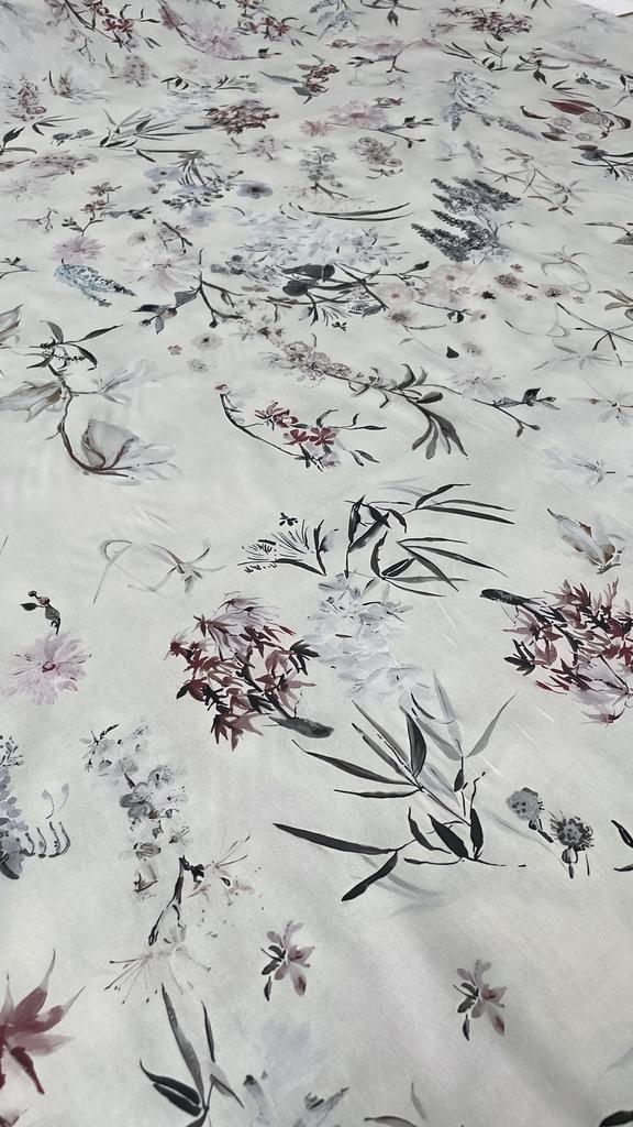 Хлопок поплин D.or с цветочным принтом