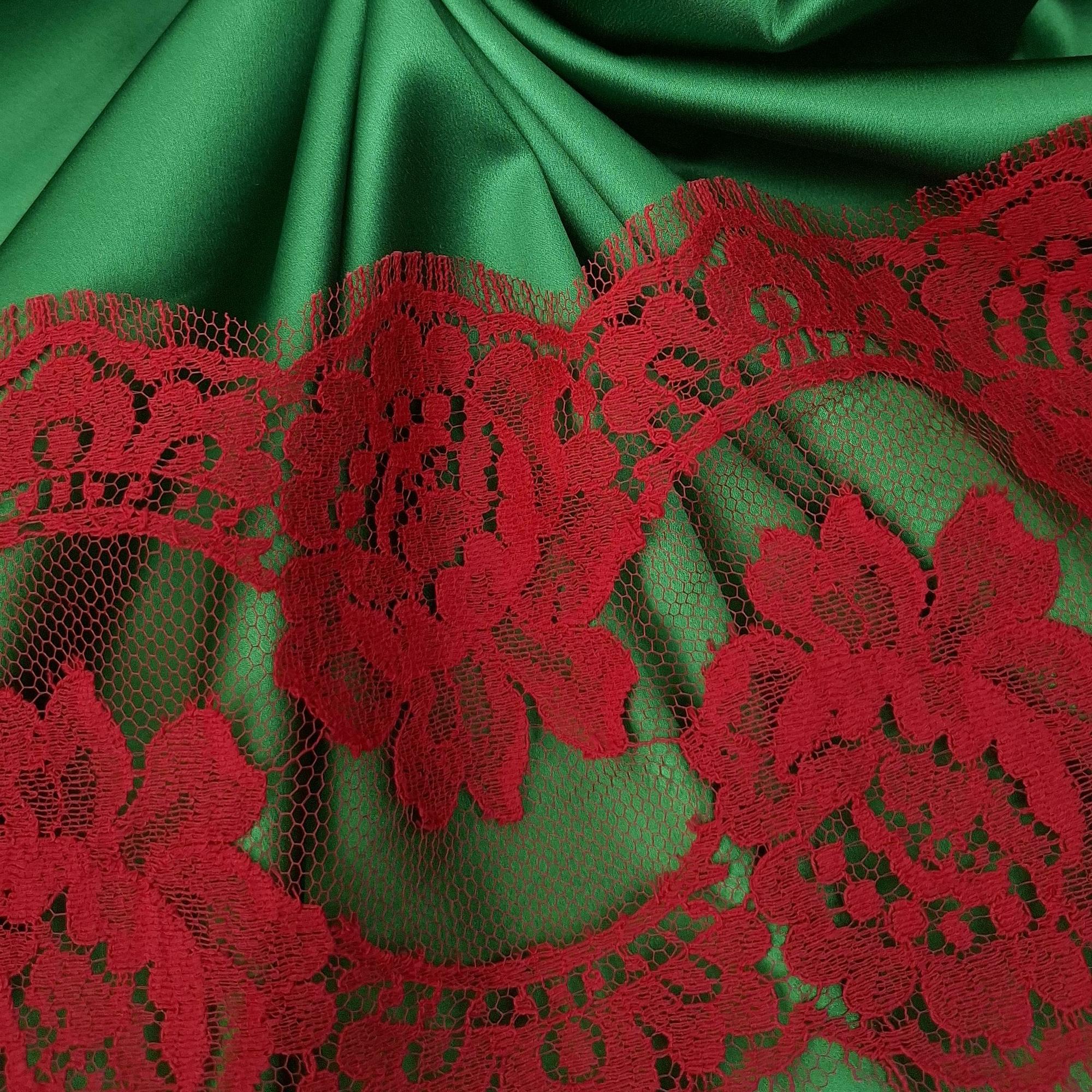 Кружево S0lstiss красного цвета