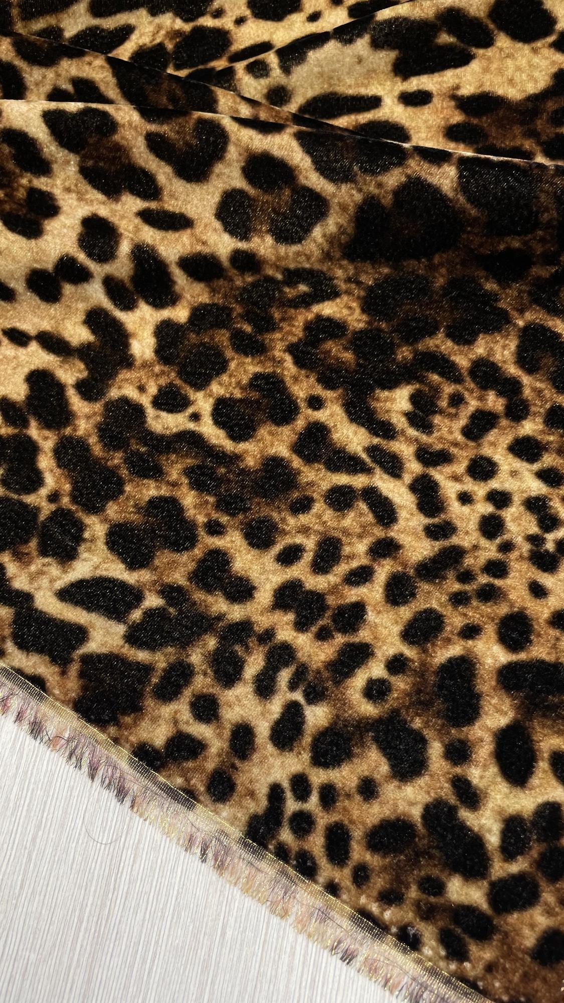 Бархат DG с леопардовым принтом